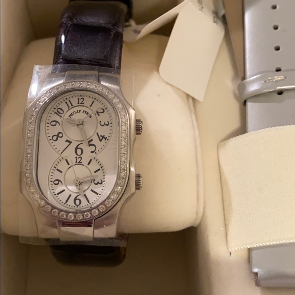 NWT Philip Stein Diamond Watch with extra band